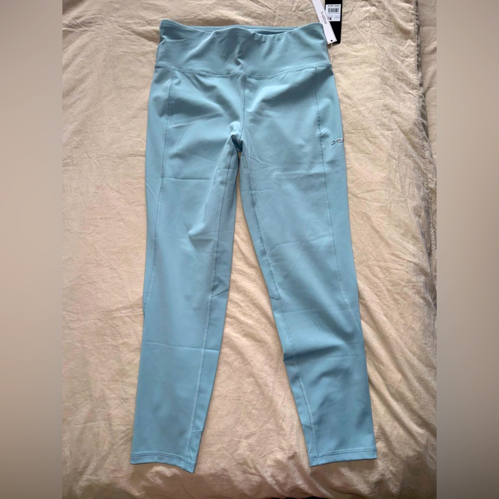 Bebe Women’s Legging Sky Blue Size XL NWT 25” Ankle Length Soft Yoga Pant